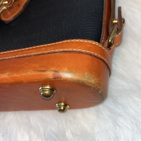 VINTAGE classic black pebbled leather Dooney Bourke Calvary spectator bag large - Picture 10 of 17